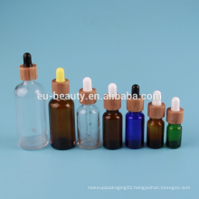 wood essential oil dropper cap for cosmetic dropper bottle